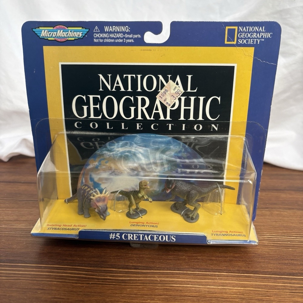 1998 National Geographic #5 Cretaceous Dino Set Micro Machines Sealed